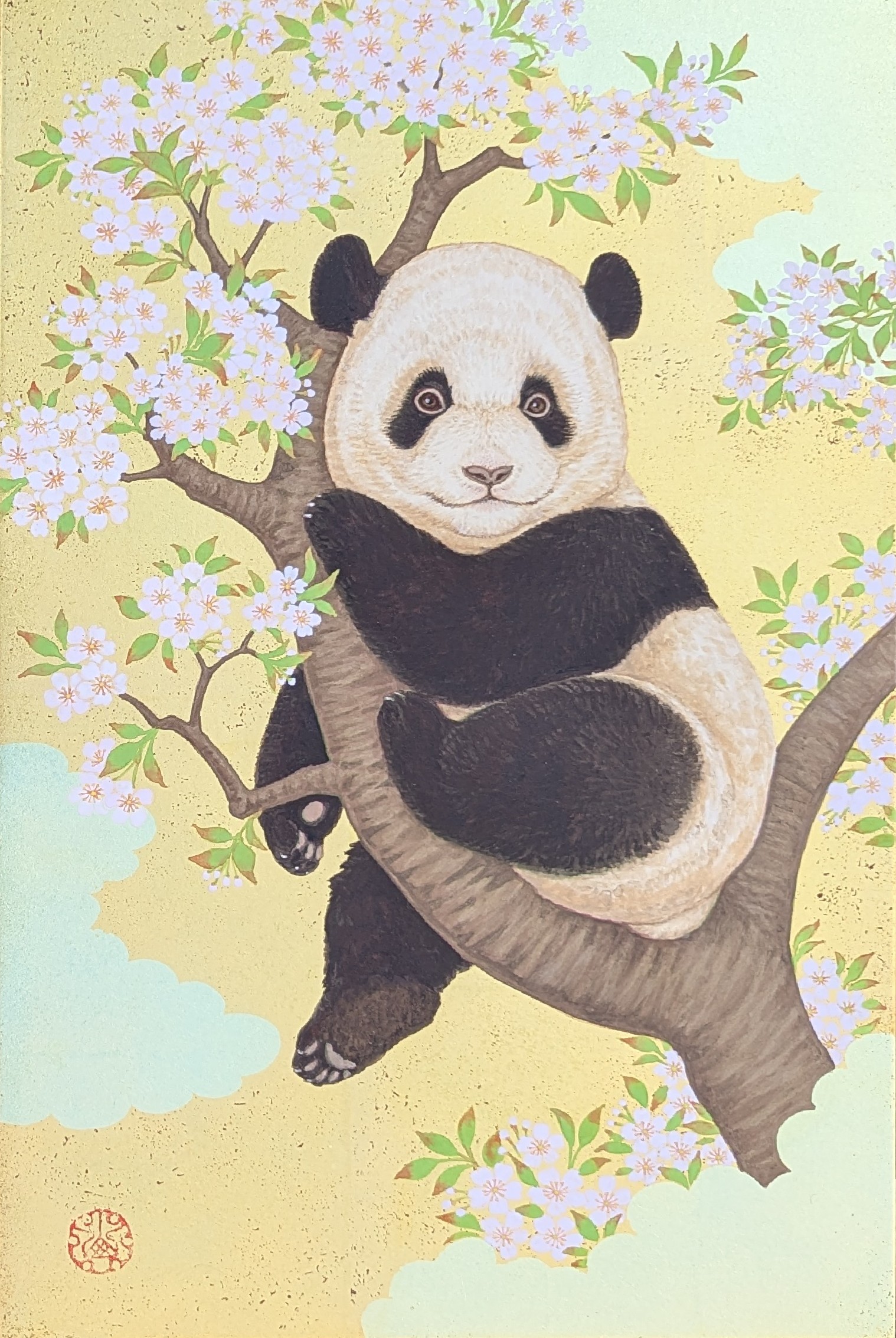 大熊猫桜樹図 by 丸山友紀 | Art Scenes | Find and collect your