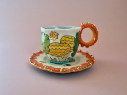 山下萌モエパリ陶磁器小物入れ ゴールドアクセント ポップデザイン現代美術 モエパリ | Art Scenes アートシーンズ | お気に入りのアートが探せる