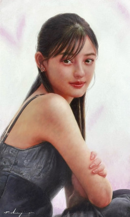 絵画　リアリズム　油彩画　女性　中島健太　「象が出る夢を見た」 中島健太の油絵の買取・査定相場と最新の買取価格を公開