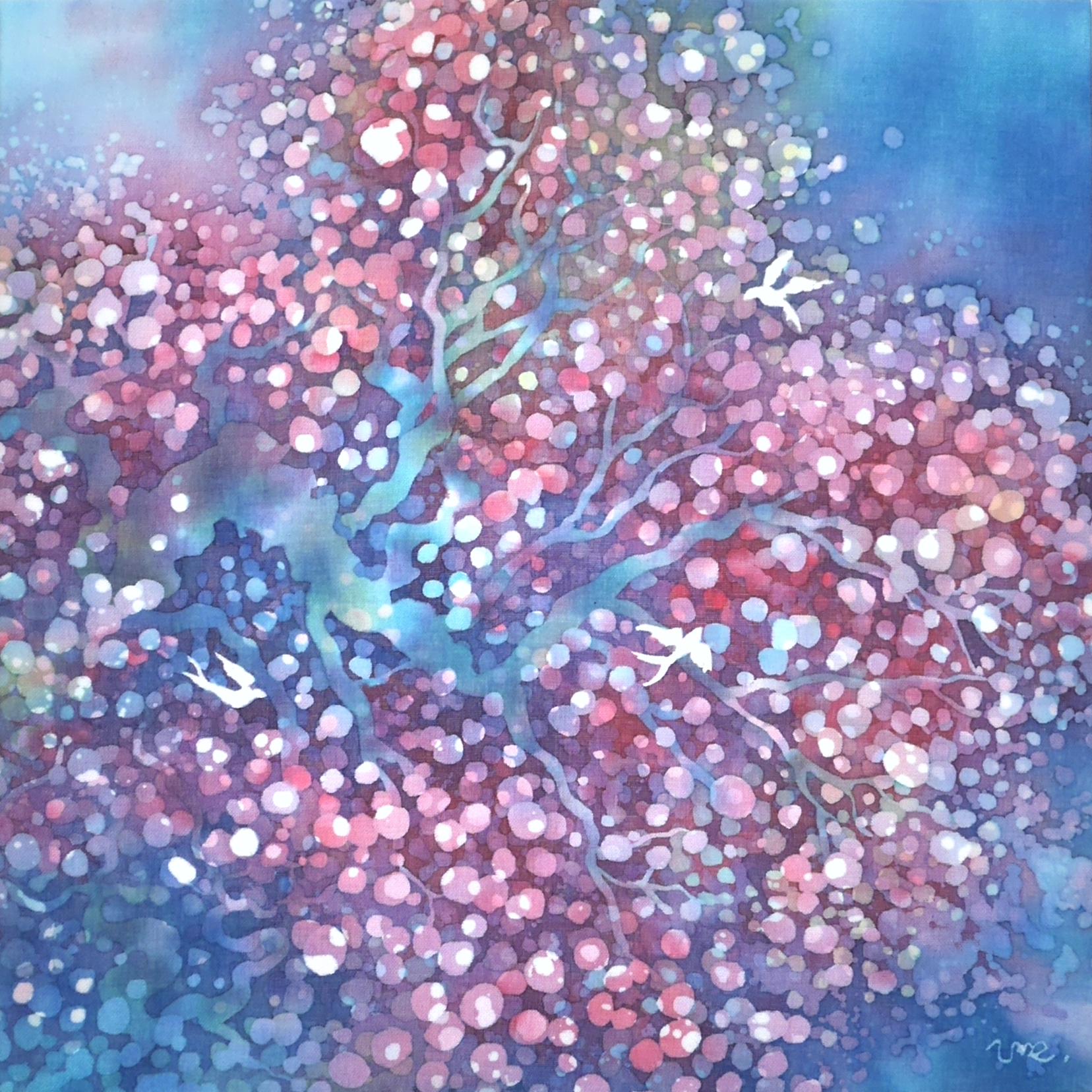 Spring Scenery -A sky full of cherry blossoms- by 梅田綾香 | Art