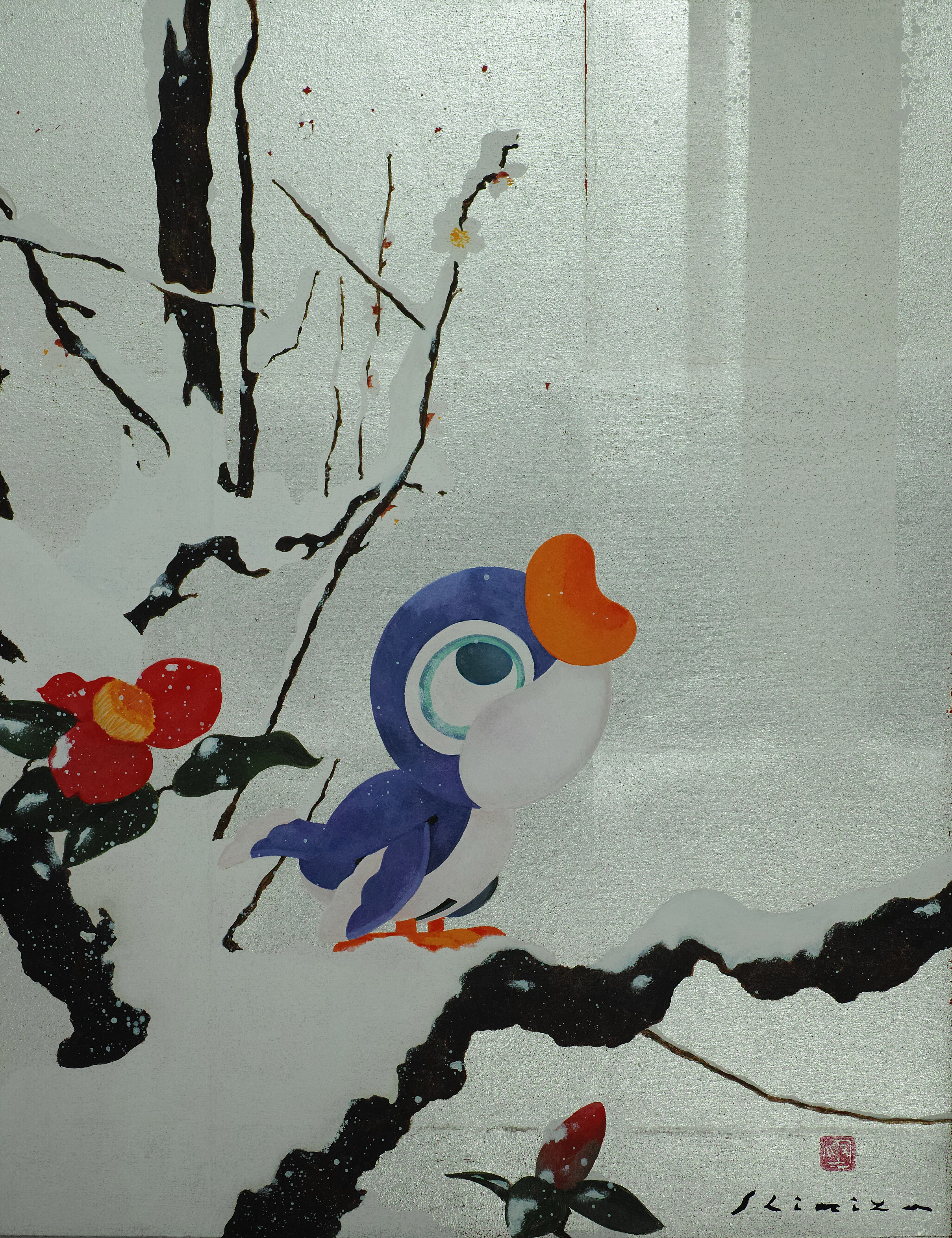 雪中舞利鳥図 by 志水堅二 | Art Scenes | Find and collect your