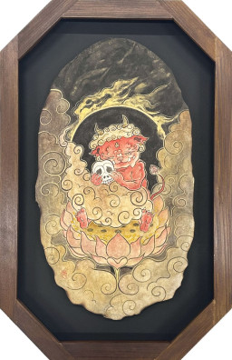 鬼と仏心 47.5×31cm by 野一色 優美 | Art Scenes アートシーンズ