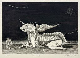 Noriko Fujita 藤田典子 猫 版画 額装 サイン入り gigi by 藤田典子｜Noriko Fujita | Art Scenes | Find and collect