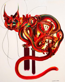 貓 by 木原千春 Chiharu Kihara | Art Scenes アートシーンズ