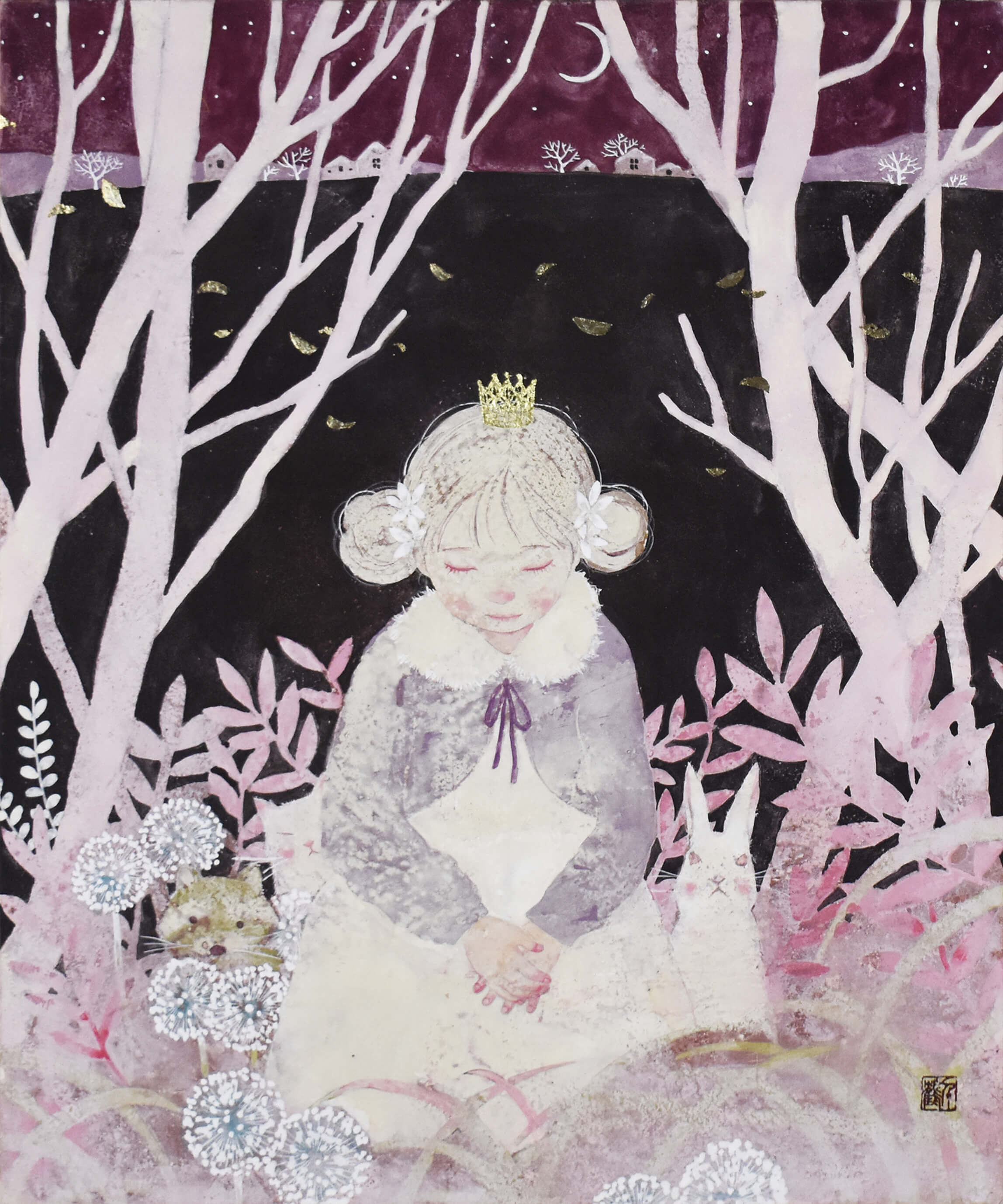 夜の森 By 阿部千鶴 Art Scenes アートシーンズ お気に入りのアートが探せる 見つかる