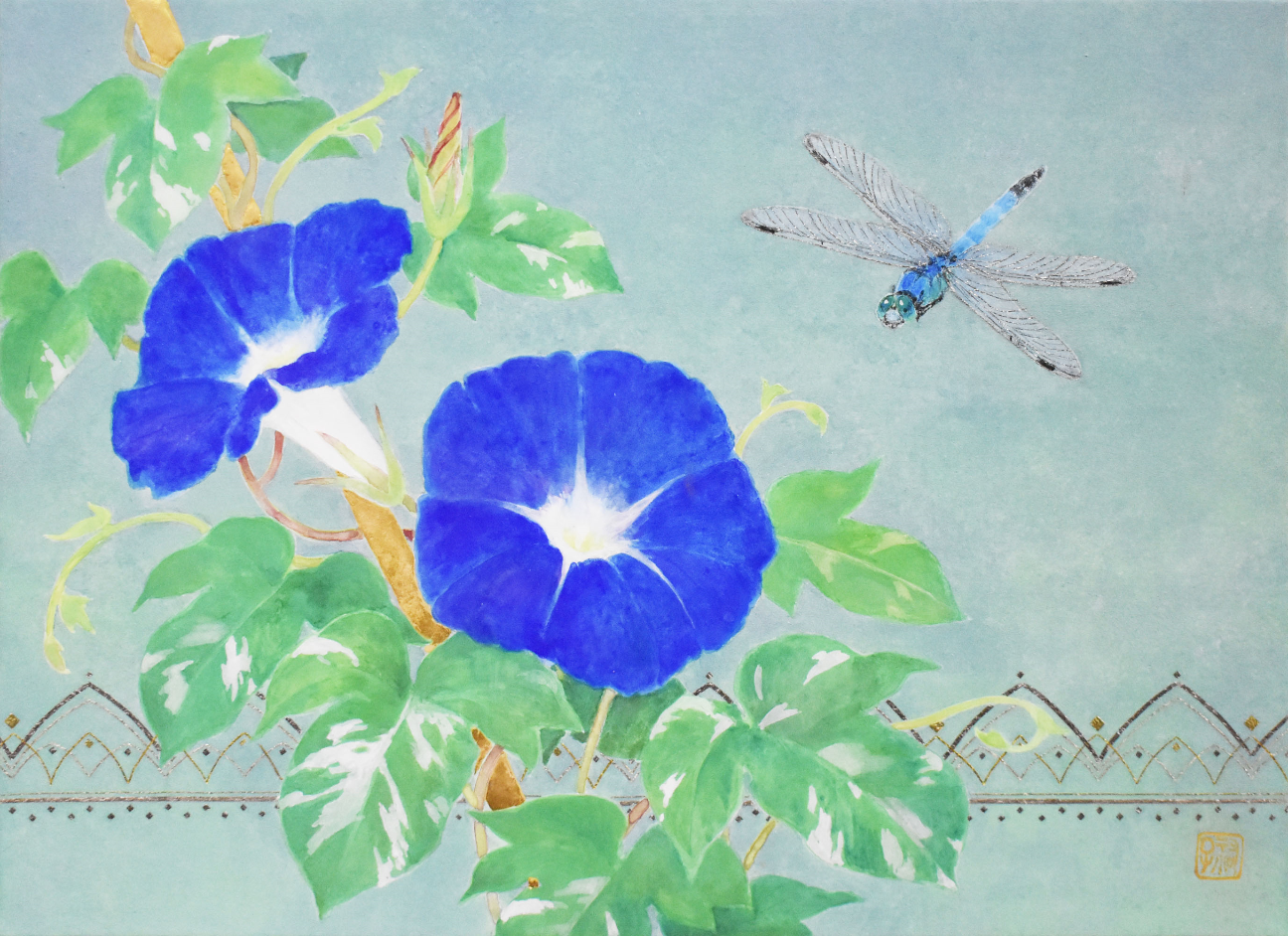 朝顔とトンボ by 中村祐子 | Art Scenes アートシーンズ | お気に入り